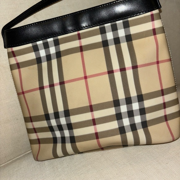 Burberry shoulder bag nova check design with leather trim - Picture 3 of 6